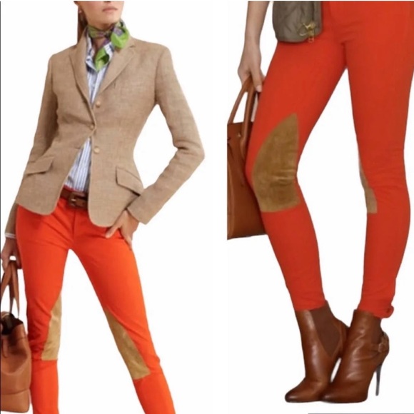 RALPH LAUREN Cobalt Blue High End Jodhpurs Riding Pants Soft Suede 10 Nice NEW!! - Picture 11 of 12